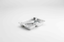 001639 MENUSCHAAL 3-VAKS MR3-32G ALUMINIUM 1 Doos 8 X 100  001639