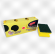 02.05.011 Spons synth. Geel met handgreep + groen abrasief   9.5 x 7,0 x 4,5 cm 3 stuks  02.05.011